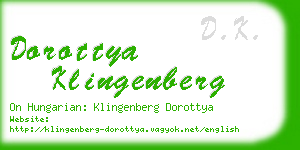 dorottya klingenberg business card